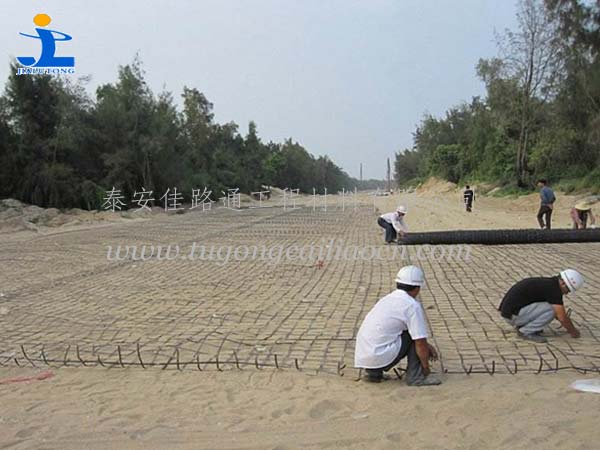 鋼塑土工格柵