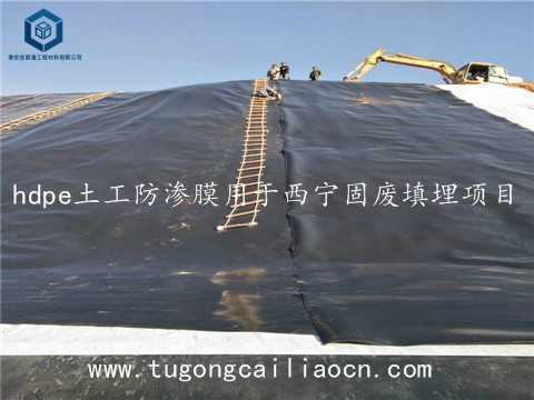 hdpe土工防滲膜用于西寧固廢填埋項目 hdpe土工防滲膜用于西寧固廢填埋項目
